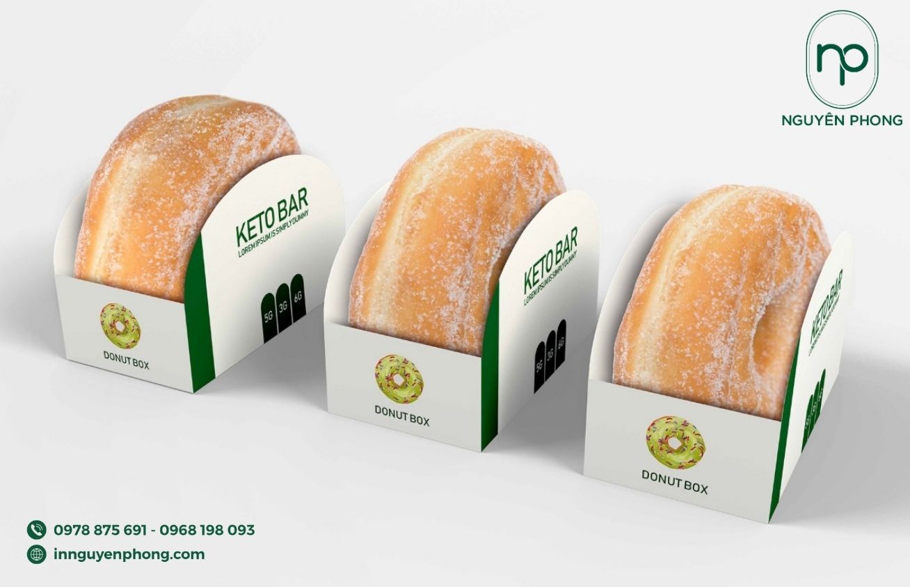 Mẫu hộp đựng bánh donut 